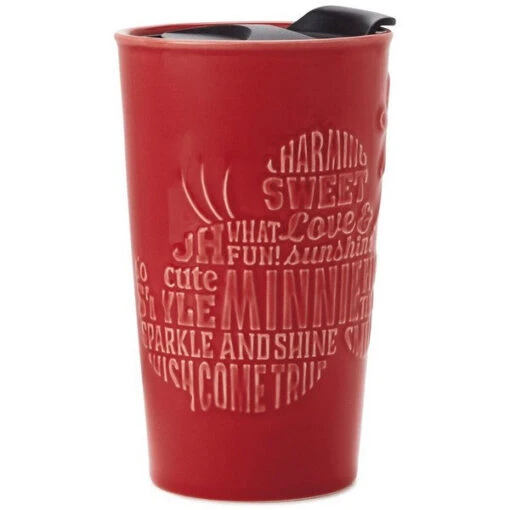 Hallmark Disney Minnie Mouse Words Silhouette Travel Mug -Hario Store 0001 DYG1901