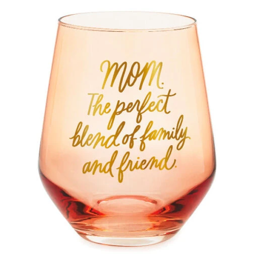 Hallmark Mom, The Perfect Blend Stemless Wine Glass 14 Oz. -Hario Store 0001BRW3213