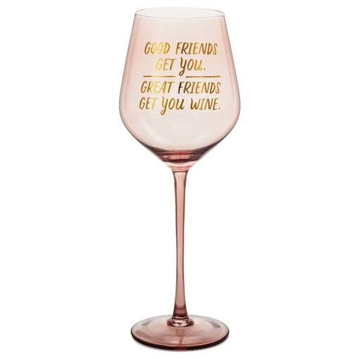 Hallmark Good Friends, Great Friends Wine Glass, 19.27 Oz. -Hario Store 0001BRW3219