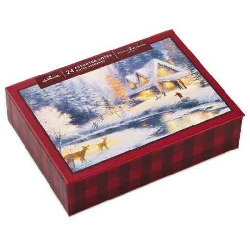 Hallmark Thomas Kinkade Assorted Blank Christmas Note Cards, Box Of 24 -Hario Store 0001CZE1015