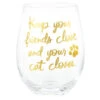 Hallmark Keep Your Cat Closer Stemless Wine Glass, 17 Oz. -Hario Store 0001FUR1030