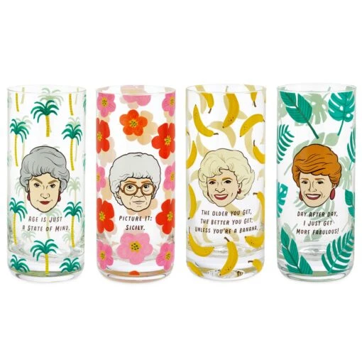 Hallmark The Golden Girls Glasses, Set Of 4 -Hario Store 0001GOL1049