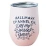 Hallmark Channel On, Worries Gone Stainless Steel Wine Tumbler, 12 Oz. -Hario Store 0001HKC2244