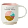 Hallmark Get Through The Day Pie Chart Funny Mug, 16 Oz. -Hario Store 0001MUG3525