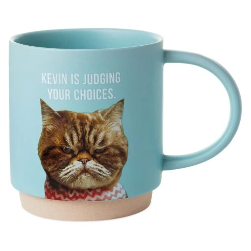 Hallmark Judgmental Cat Funny Mug, 16 Oz -Hario Store 0001MUG3533