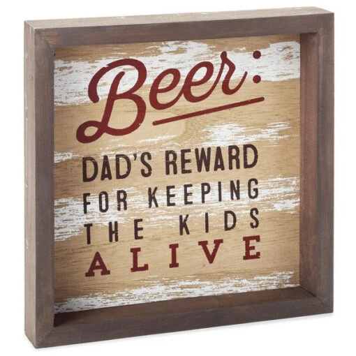 Beer Is Dad's Reward Framed Quote Sign, 7.75x7.75 -Hario Store 0001RUS2441