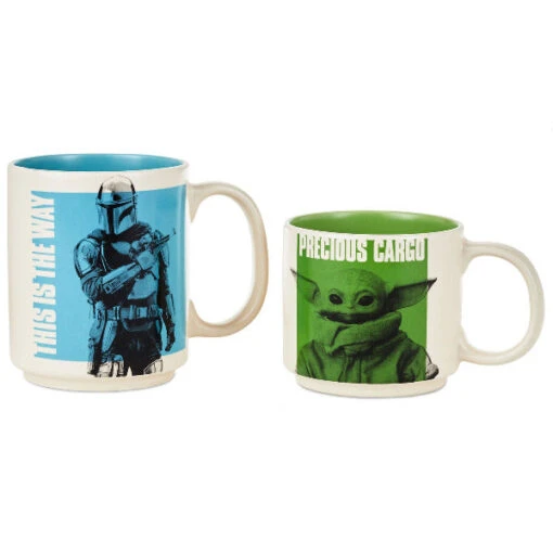 Hallmark Star Wars: The Mandalorian™ And Grogu™ Adult And Child Stacking Mugs, Set Of 2 -Hario Store 0001SHP2155