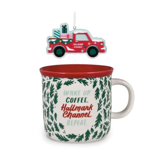 Hallmark Channel Red Truck Ornament And Mug, Set Of 2 -Hario Store 0001XKT5096