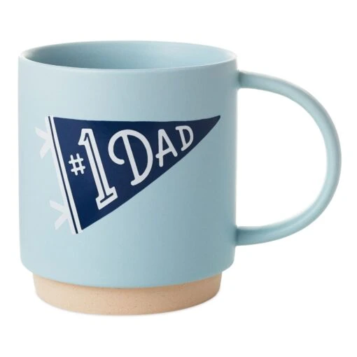 Hallmark #1 Dad Banner Mug, 16 Oz. -Hario Store 1 Dad Ceramic Mug 1MUG3568 01