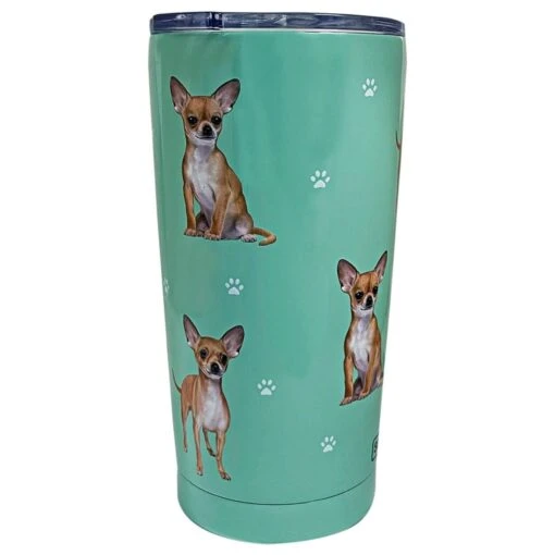 Tan Chihuahua Stainless Steel 16 Oz. Tumbler -Hario Store 115 10