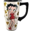 Betty Boop With Gold Hearts Ceramic Travel Mug -Hario Store 12849