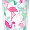 Flamingo Pattern Fuschia Pink Lid 16 Oz Tervis Tumbler -Hario Store 1286273