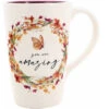 Meadows Of Joy Butterfly Floral 17 Oz. Mug You Are Amazing -Hario Store 13209