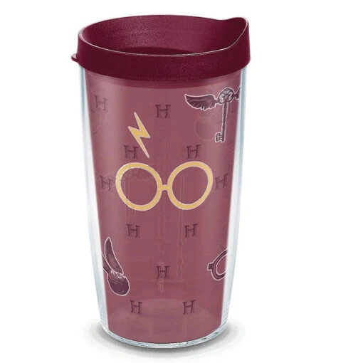 Tervis Harry Potter™ Maroon And Gold Glasses Tumbler 16 Oz. -Hario Store 1350842