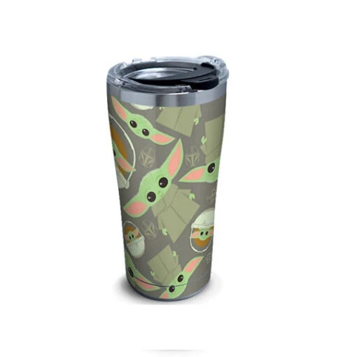 Tervis Star Wars: The Mandalorian™ The Child™ Grogu™ Baby Yoda Pattern Steel Tumbler, 20 Oz. -Hario Store 1366952