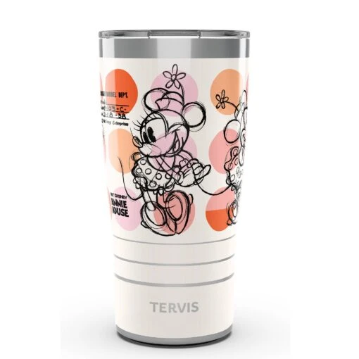 Disney Minnie Mouse Melody 20 Oz Stainless Steel Tervis Tumbler Cup With Slider Lid -Hario Store 1435350