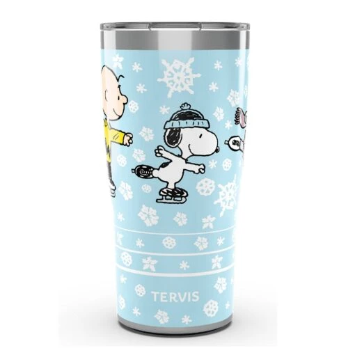 Christmas Peanuts™ Snoopy And Friends Skating 20 Oz Stainless Steel Tervis Tumbler Cup With Slider Lid -Hario Store 1447225