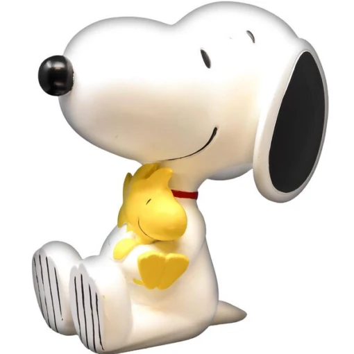 The Peanuts Gang Snoopy Hugs Woodstock Garden Statue 7.25" -Hario Store 15127