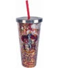 Harry Potter Gryffindor Glitter Cup With Straw 20 Oz. -Hario Store 21317