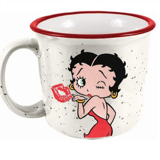 Betty Boop Throwing A Kiss Ceramic Camper Mug -Hario Store 21500