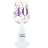 40 Birthday Wine Glass With Gemstone 17 Oz. -Hario Store 24432