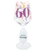 60 Birthday Wine Glass With Gemstone 17 Oz. -Hario Store 24434