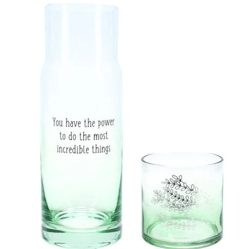 You Have The Power To Do The Most Incredible Things 32 Oz. Water Carafe And Tumbler Set -Hario Store 27141