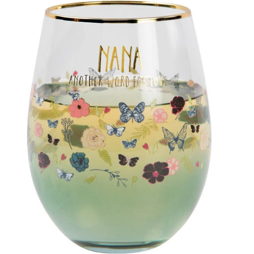 Nana Another Word For Love Stemless Wine Glass 18 Oz. -Hario Store 28132