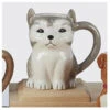 Sculpted 3-Dimensional 18 Oz. Dog Mug Husky -Hario Store 37375