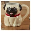 Sculpted 3-Dimensional 18 Oz. Dog Mug Pug -Hario Store 37379