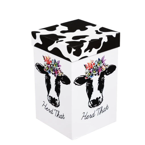 "Herd That" Cow 17 Oz. Travel Cup With Lid And Box -Hario Store 3CTC01004 2