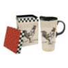 Life Is Good In The Coop Ceramic 17 Oz. Travel Cup With Matching Gift Box -Hario Store 3CTC5850B