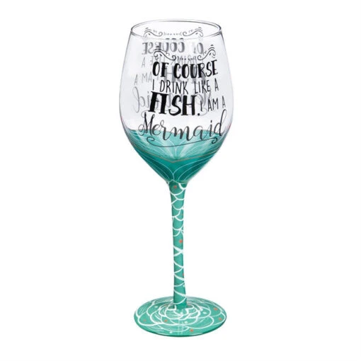 I'm A Mermaid 12 Oz. Wine Glass With Box -Hario Store 3CWG277