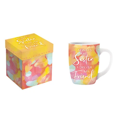 Always My Sister Forever My Friend 14 Oz. Ceramic Mug With Matching Gift Box -Hario Store 3TMB001B