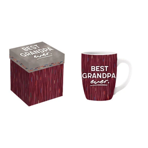 Best Grandpa Ever 14 Oz. Ceramic Mug With Matching Gift Box -Hario Store 3TMB001H