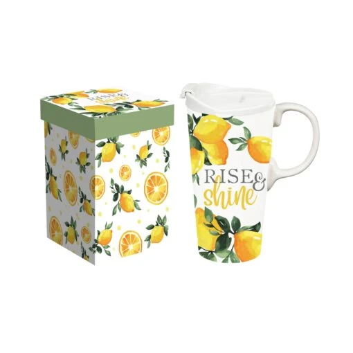 Rise & Shine Lemon Drop Collection Perfect Travel Cup, 17oz., With Gift Box -Hario Store 3ctc109828