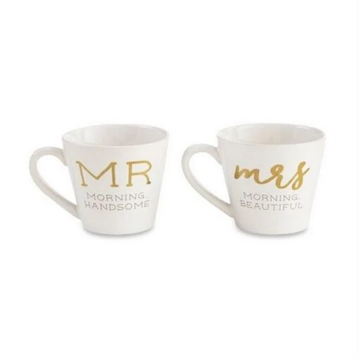 Mud Pie Mr. & Mrs. Boxed Mug Set -Hario Store 43500047