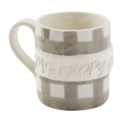 Mud Pie Happy Place Boxed Mug 16 Oz. -Hario Store 43500083 P