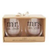 Est. 2022 Mr. & Mrs. Stemless Wine Glasses Set -Hario Store 44600078