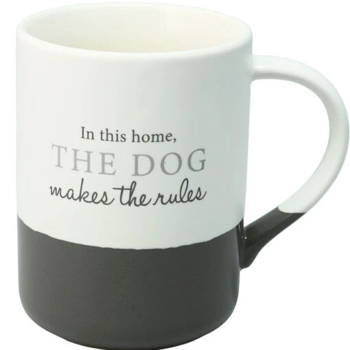 In This Home The Dog Makes The Rules 18 Oz. Mug -Hario Store 53116