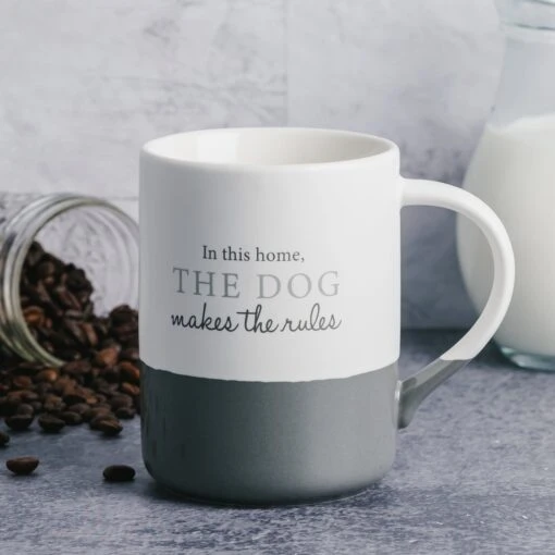 In This Home The Dog Makes The Rules 18 Oz. Mug -Hario Store 53116Image2