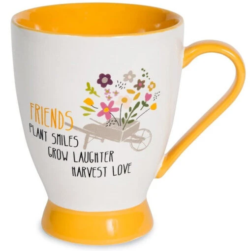 Friends Plant Smiles Grow Laughter Harvest Love Mug 18 Oz. -Hario Store 55202