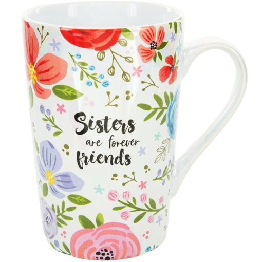 Sisters Are Forever Friends Iridescent Latte Mug 15 Oz. -Hario Store 57002