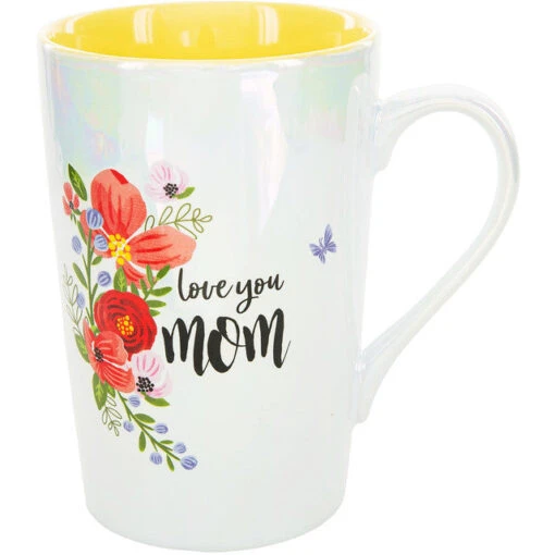 Love You Mom Iridescent Latte Mug 15 Oz. -Hario Store 57004