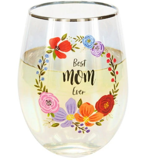 Best Mom Ever Stemless Wine Glass 18 Oz. -Hario Store 57009