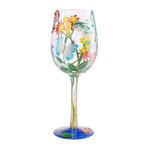 Lolita Wine Glass Bejeweled Butterfly -Hario Store 6009219