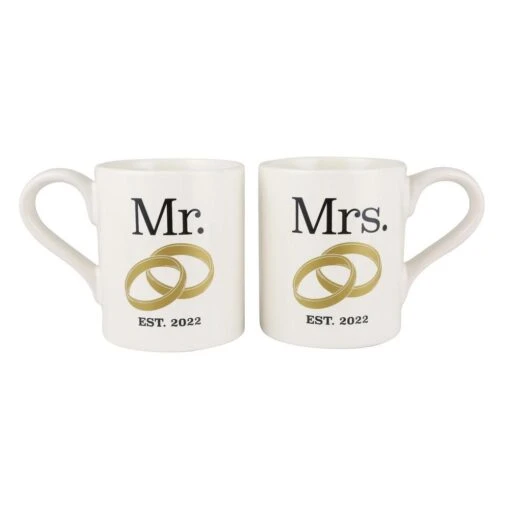 Our Name Is Mud Est. 2022 Mr. Mrs. Mug Set Of 2 -Hario Store 6010413