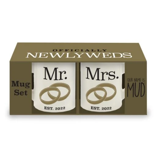 Our Name Is Mud Est. 2022 Mr. Mrs. Mug Set Of 2 -Hario Store 6010413 1