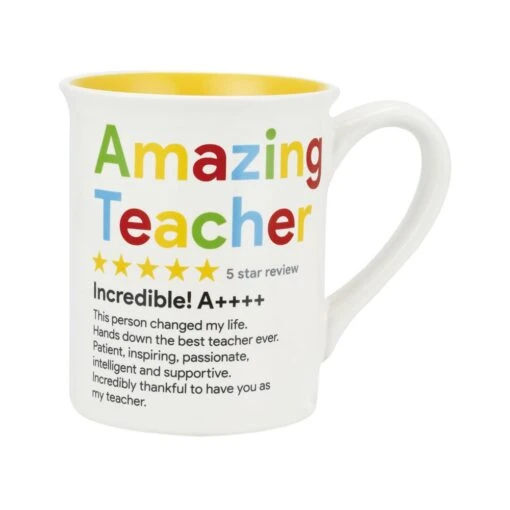 Our Name 5 Star Review Amazing Teacher Mug From One Lucky Student 16 Oz. -Hario Store 6010425