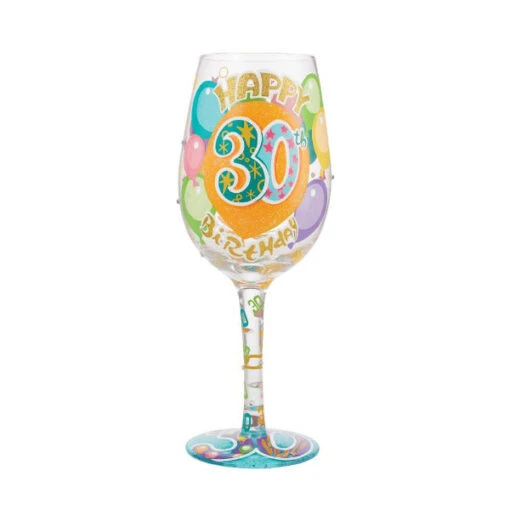 Lolita Wine Glass Happy 30th Birthday -Hario Store 6010651